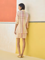 Nora Check Shift Dress With Blazer
- Sand