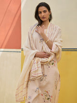 Kera Floral Embroidered Kurta Set
- Sand