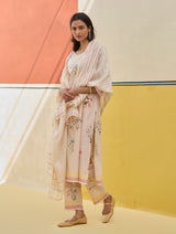 Kera Floral Embroidered Kurta Set
- Sand