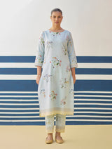 Kera Floral Embroidered Kurta Set
- Sky