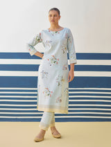 Kera Floral Embroidered Kurta Set
- Sky
