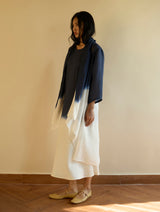 Kiya Ombre Hand-Dyed Linen Dress & Jacket - Navy