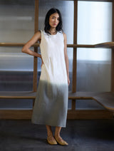 Iro Ombre Hand-Dyed Linen Dress - Grey
