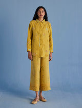 Alila Hand-Embroidered Co-ord Set - Ochre