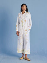 Alila Hand-Embroidered Co-ord Set -  White
