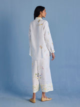 Alila Hand-Embroidered Linen Shirt - White