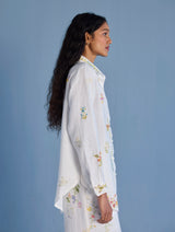 Alila Hand-Embroidered Linen Shirt - White