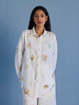 Alila Hand-Embroidered Linen Shirt - White