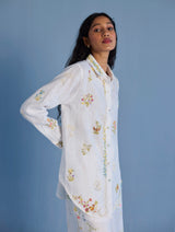 Alila Hand-Embroidered Linen Shirt - White
