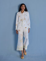 Alila Hand-Embroidered Linen Shirt - White
