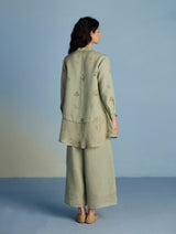 Leina A- Line Linen Co-ord Set - Mint