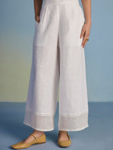 Ishi Boat-Neck Linen Co-ord Set - White