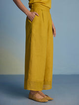 Leina A- Line Linen Co-ord Set - Ochre