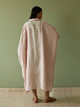 Bora Colour-Blocked Linen Kaftan - Blush