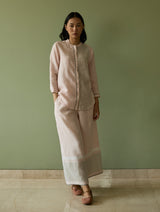 Aline Border Linen Co-ord Set - Blush