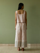 Della Border Linen Culottes - Blush
