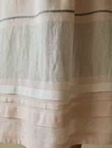 Ora Pleated Border Linen Skirt - Blush