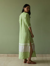 Terra Border Linen Dress - Meadow