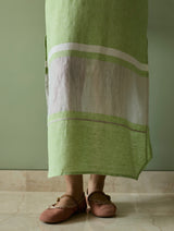 Terra Border Linen Dress - Meadow