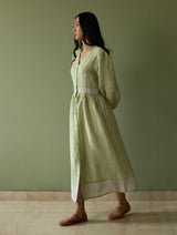 Liana Stripe Linen Dress - Meadow