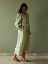 Liana Stripe Linen Dress - Meadow