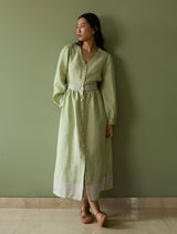 Liana Stripe Linen Dress - Meadow