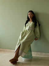 Liana Stripe Linen Dress - Meadow