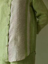 Aline Border Linen Co-ord Set - Meadow