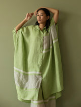 Bora Colour-Blocked Linen Kaftan Set - Meadow