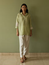 Risa Stripe Linen Shirt - Meadow