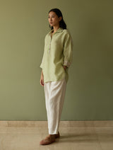 Risa Stripe Linen Shirt - Meadow