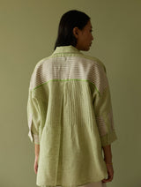 Risa Stripe Linen Shirt - Meadow