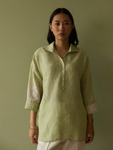 Risa Stripe Linen Co-ord Set - Meadow