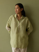 Risa Stripe Linen Shirt - Meadow