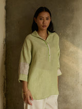 Risa Stripe Linen Shirt - Meadow