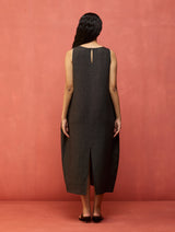 Juro Linen Parabola Dress - Charcoal
