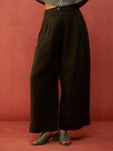 Kiera Cuban Collar Linen Co-ord Set - Dusty Rose