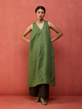 Rohe Sleeveless Linen Tunic - Fern Green