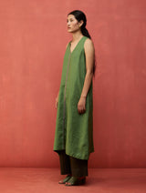 Rohe Sleeveless Linen Tunic - Fern Green