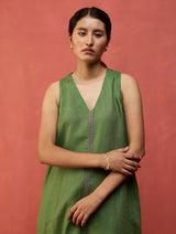 Rohe Sleeveless Linen Tunic - Fern Green
