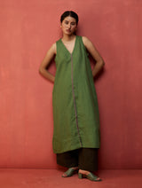 Rohe Sleeveless Linen Tunic - Fern Green