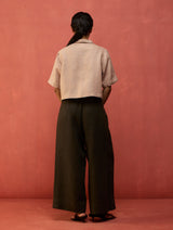 Kiera Cuban Collar Linen Co-ord Set - Dusty Rose