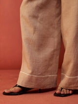 Rohe Sleeveless Linen Kurta Set - Dusty Rose