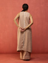 Rohe Sleeveless Linen Kurta Set - Dusty Rose