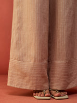 Juno Stripe Linen Pants - Dusty Rose