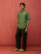 Shuko Linen Shirt - Fern Green