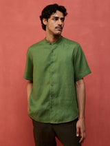 Shuko Linen Shirt - Fern Green