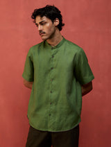 Shuko Linen Shirt - Fern Green