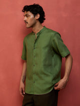 Shuko Linen Shirt - Fern Green