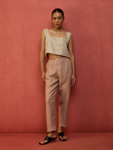Wera Tapered Linen Pant - Dusty Rose